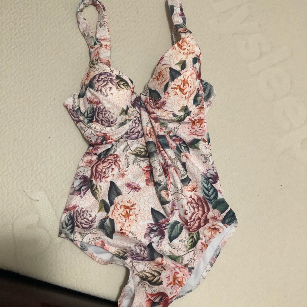 ASOS one piece bustier swimsuit 30DD
